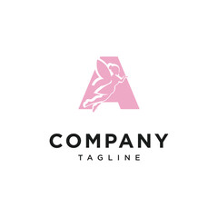 Letter A Magic Fairy Logo Icon Vector