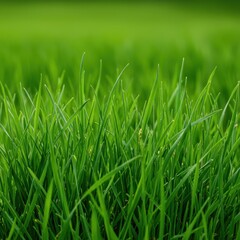 Obraz premium Painterly spring background featuring fresh green grass textures and vibrant abstract colors, ideal for seasonal design or header ,green ,watercolor ,texture