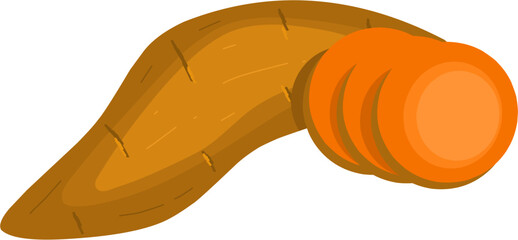 Orange Sweet Potato Illustration