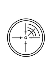 Targeting Accuracy Precision Crosshair Icon for Strategic Goal Achievement