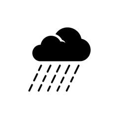 Rainy Cloud Silhouette Weather Icon for Forecasts, Apps, and Presentations