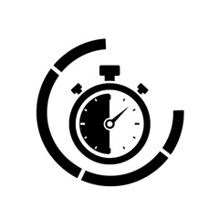 Stopwatch Icon Illustrating Time Measurement and Deadline Management