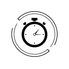 Stopwatch Icon Time Management Concept - Efficiency and Productivity