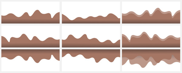 Flowing Chocolate Wave Background Set