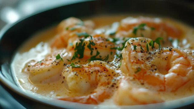 Creamy, spicy shrimp entree with cheese tortellini and aromatic herbs. A delicious, high-protein meal for seafood lovers.
