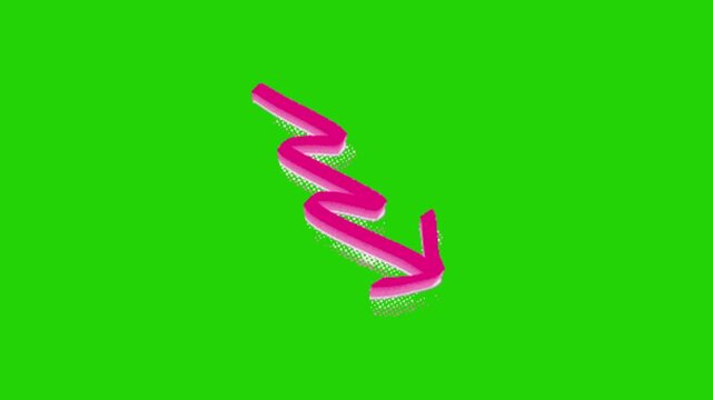 Arrow with green background