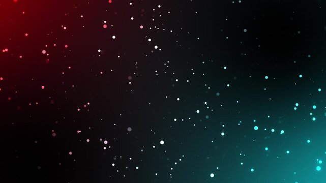 rising hot burning embers particles light seamless loop abstract cool cyan red background 