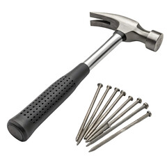 Hammer & Nails: Essential Tools on transparent background