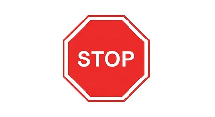 Stop Sign - A Classic Road Safety Symbol for Drivers and Pedestrians.