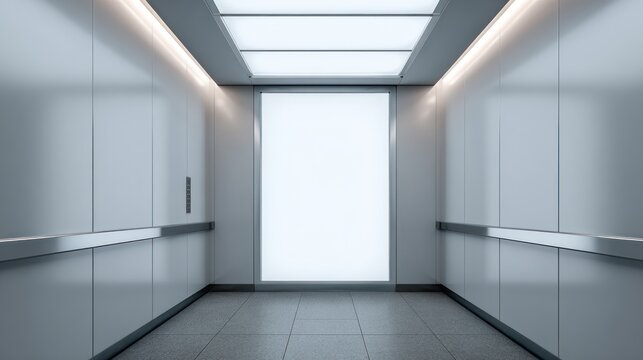 Modern elevator interior - Powered by Adobe