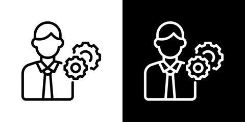 Supplier Icon Line Style Vector Illustration 