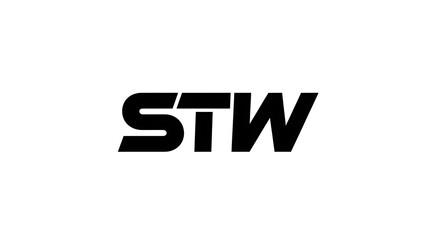 STW Letter Graphic Logo Design for Sportswear, Technology, and Modern Branding