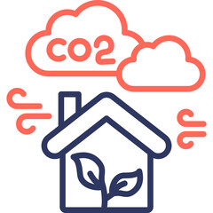 Air Quality line color icon