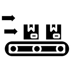 Conveyor glyph icon