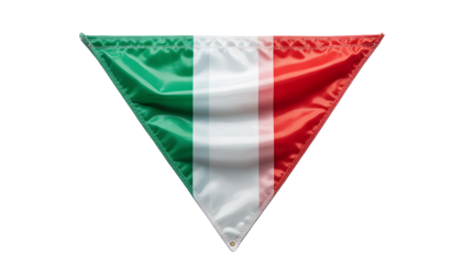 The Italy flag triangular design, isolated on transparent background