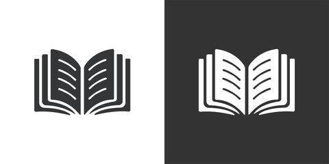 Learning and Reading icon. Solid glyph series icon