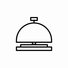 Obraz premium service desk bell icon sign vector