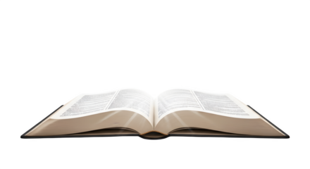 An open book with pages illuminated from within.