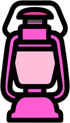 Cute Lantern Icon: Retro Festival Light Illustration