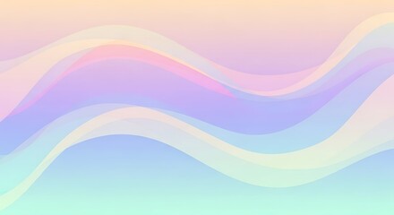 Soft Pastel Wavy Gradient Background with Smooth Flowing Lines.