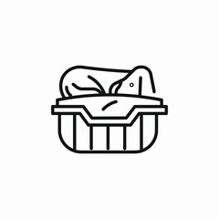 dog pet sleeping place icon sign vector