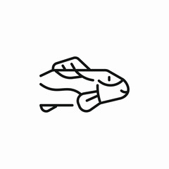 fish sea icon sign vector