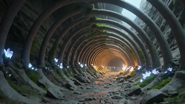 Mystical Tunnel of Bones - A Journey into the Unknown.