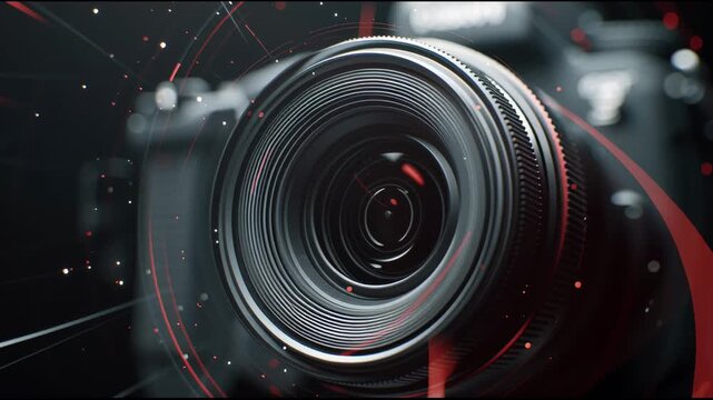 Camera Lens Close-Up View