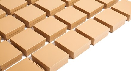 Cardboard boxes square packaging shipping and storage