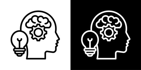 Rationale Of Line Black And White Style Vector Illustration 