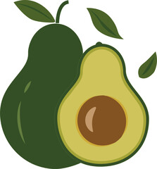 Close up of avocado fruit pattern