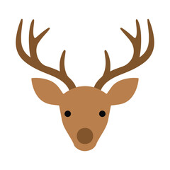 Reindeer head vector illustration, Christmas animal design