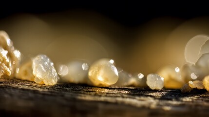 boswellia. Golden resin droplets forming on tree bark in warm sunlight. gardening catalogs, home-decor guides, designed for gardening and botanical catalogs, enhances decor appeal.