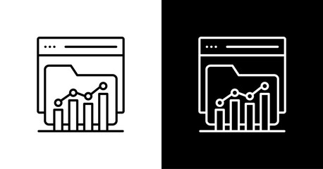 Analytics White Icon Set Design
