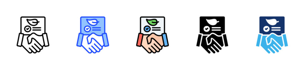 Sustainable Procurement Icon Collection With Multiple Styles