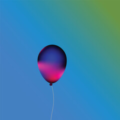 Blue gradient Balloon illustration for wallpaper and background