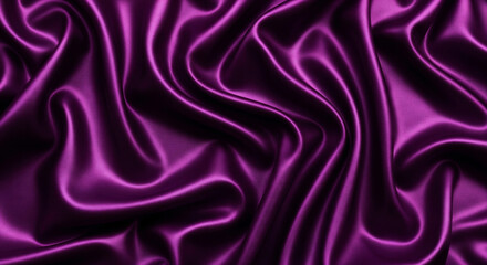 Obraz premium Wrinkled purple fabric with smooth glossy texture and swirling folds