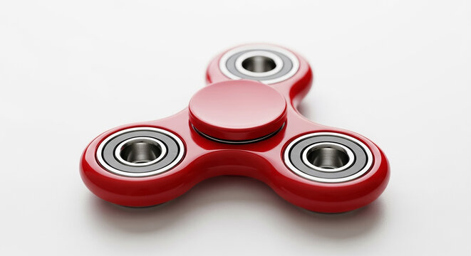 Red fidget spinner relaxing stress anxiety relief toy