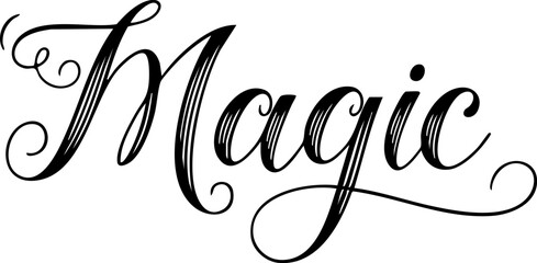 Magic elegant typography