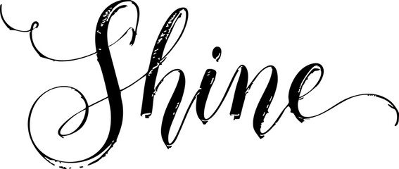 Shine brush typography