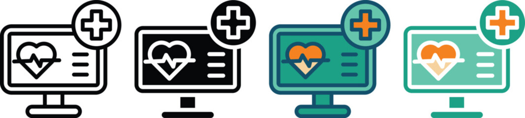 Obraz premium heart monitoring multiple style collection