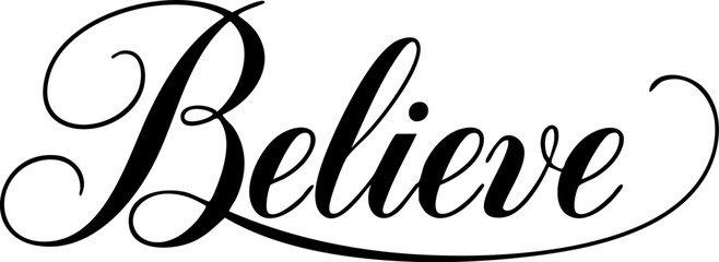 Believe modern script