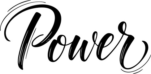 Power elegant lettering