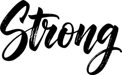 Strong brush lettering