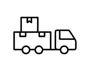 Delivery truck carrying boxes