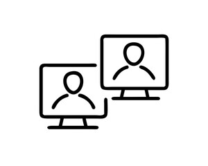 Online meeting illustration for remote collaboration