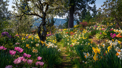 Blooming Spring Scenes with Flowers, Nature Walks, and Seasonal Fresh Starts