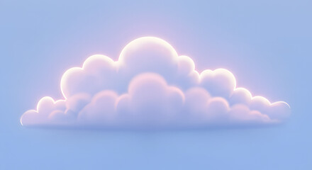 Fluffy cloud formation in a serene sky a beautiful weather phenomenon.