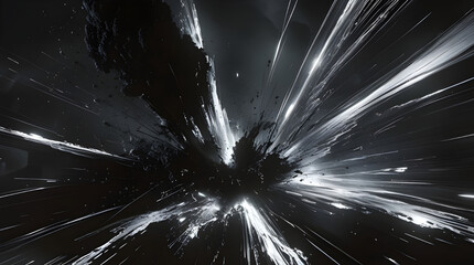 fluid energy of silver waves suspended in darkness Silver Tempest, Generative Ai