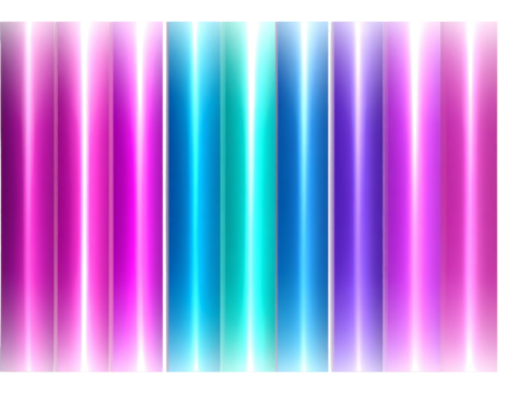 Vertical glowing stripes in pink, blue, and purple hues with a subtle gradient and bright highlights